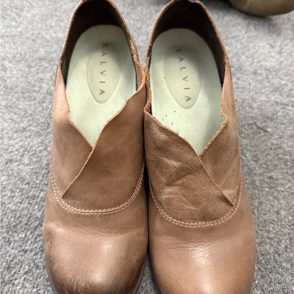 Salvia High End Brown Leather Shoes